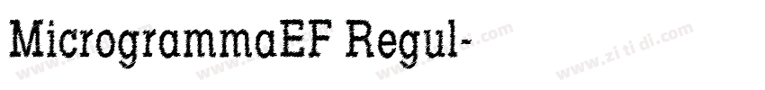 MicrogrammaEF Regul字体转换